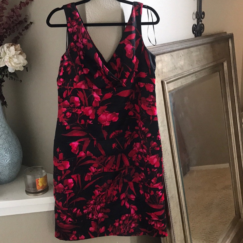 Sexy red and black dress